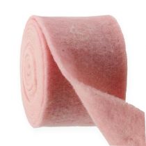 Rózsaszín filc szalag 15cm 5m