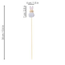 tételeket Bolyhos húsvéti nyuszi figurák vidám húsvéti ünnepségekre, szobadekoráció, 34 cm, 12 darab