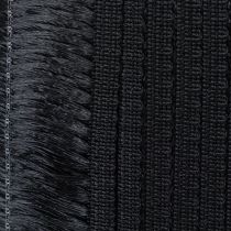 tételeket 4 cm-es fekete rojtos szalag, kordon szegély, dekoratív rojtos lurex 25 m