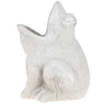 tételeket Béka dekoratív növénycserép virágcserép betonszürke H18,5cm