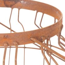 tételeket Kerti lámpa, fém, rozsdás felület, fogantyú, vintage, Ø19.5cm