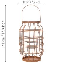 tételeket Kerti lámpa, fém, rozsdás felület, fogantyú, vintage, Ø19.5cm