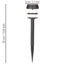 tételeket Napelemes kerti lámpák földbe szúrható tüskével, kültéri lámpák kerti ösvényekre, 35 cm, 6 darab