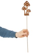 tételeket Kerti karó, viharvert acél, légyölő galóca díszkaró, 15 cm, 6 darab