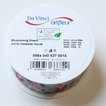 tételeket Virágmintás ajándékszalag elegáns ajándékcsomagoláshoz, 15m