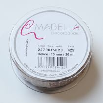 tételeket Ajándékszalag pöttyös mintával stílusos esküvői dekorációhoz és kreatív csomagoláshoz, 1,5 cm széles, 20 m hosszú