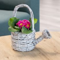 tételeket Dekoratív öntözőkanna ízléses szőtt dizájnnal elegáns otthoni dekorációhoz, 26 cm