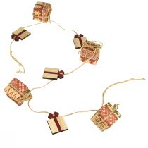 tételeket Garland karácsonyi ajándékok és csillagok Red Natural Green 100cm 2db