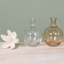 tételeket Üveg mini váza borostyán és átlátszó Ø7.5cm M11cm 4db
