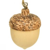 tételeket Makk függő dekorációhoz őszi natúr/barna 5,3x3,5cm 12 db