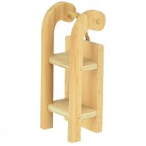 tételeket Fa szán miniatűr, piros-natúr, 4x8,5 cm, 6 db-os szett - Karácsonyi dekoráció