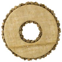 tételeket Természetes koszorú, őszi dekoráció, makk, ajtókoszorú, fali koszorú, barkácsolás, Ø30cm