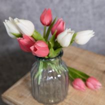 tételeket Kiváló minőségű tulipánvirág, élethű másolatként asztali vázákba, 21 cm, 6 darab