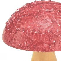 tételeket Fa gomba díszgomba asztali dekoráció ősz piros natúr 5×6cm 9db