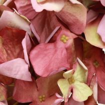 tételeket Hortenzia koszorú mályva rózsaszín mesterséges dekoratív koszorú Ø30cm