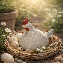 tételeket Kerámia csirkefigura, vidám dizájn stílusos lakberendezéshez, 16 cm, 2 darab