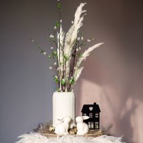 tételeket Kerámia váza hornyokkal Fehér kerámia váza Ø13cm H20cm