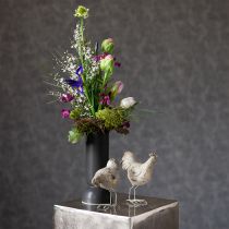 tételeket Kerámia váza fekete Modern ovális forma Ø11cm H25,5cm