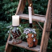 tételeket Gyertyatartó Adventi koszorús gyertyatartó fekete 2,2×4cm 4 db