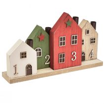 tételeket Gyertyatartó Adventi koszorú rúd gyertya házak 35cm H20cm