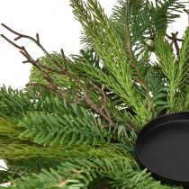 tételeket Gyertyatartó műfenyő zölddel oszlopgyertyákhoz Ø50cm