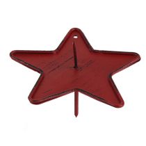 Gyertyatartó csillag 9 cm piros