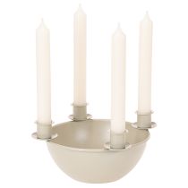 tételeket Mécsestartó 4 db-os foglalattal, modern adventi koszorú, bézs, 15 cm