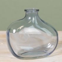 tételeket Kis üvegváza, átlátszó, modern mini üvegváza, kék, 11×6×10cm, 3 db