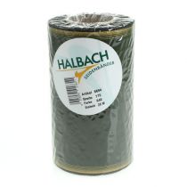 tételeket Elegáns moiré koszorú szalag, 175 mm, sötétzöld, gyöngyház szegéllyel és taft szövéssel ünnepi alkalmakra.