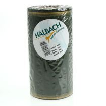 tételeket Moiré koszorú szalag 200mm sötétzöld gyöngy szegéllyel és taft szövéssel - díszszalag ünnepségekre és temetési virágkötészetre, 25m