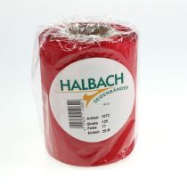 tételeket Piros koszorú szalag 125mm x 25m - Szalag temetési virágkötészethez, feliratozáshoz és dekorációhoz