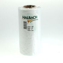 tételeket Fehér koszorúszalag, 200 mm széles, 25 m-es tekercs, gyászszalag, masniszalag, díszszalag temetési virágkötészethez és alkalmakra