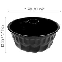 tételeket Konyhai dekoráció fekete tortaforma fém Bundt tepsi Ø23cm