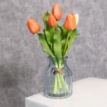 tételeket Műtulipánok tavaszi dekorációhoz, nappaliba és konyhába, élethű megjelenéssel, 30 cm, 7 darab