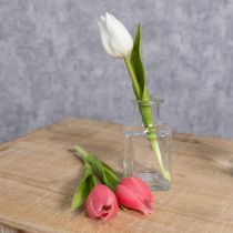 tételeket Műtulipán, Realisztikus Dekoráció, Tartós Művirág Otthonra, 21cm, 6 Darab