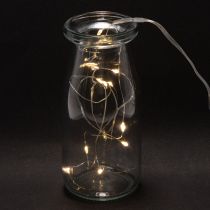 tételeket Elemmel működő fényfüzér beltéri használatra, meleg fehér, 10 LED, 1 m hosszú, 6 darab