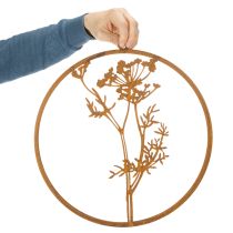 tételeket Fémgyűrű, rozsdás fém, díszgyűrű, fali dekoráció, kaporág, Ø38cm