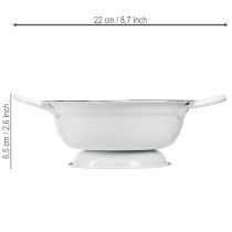 tételeket Fém dísztál, fehér és fekete, Ø16,5cm, M6,5cm, 4 darab