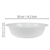 tételeket Fémtál, fehér, zománcozott, Ø36cm, M9.5cm