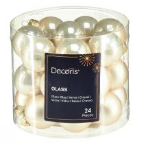 tételeket Mini karácsonyfa golyók üveg gyöngyfa golyók Ø2,5cm 22 db