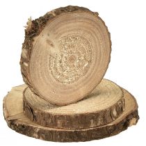 tételeket Mini fa szeletek, natúr díszítéssel, Ø3-6cm, 600g, barkácsoláshoz