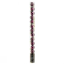 tételeket Mini karácsonyi labdák lila műanyag Ø3cm H3,5cm 14 db