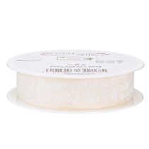 tételeket Organza szalag virág ajándék szalag krém 25mm 18m