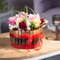 tételeket Organza szalag szegélyszalaggal organza szövet 15mm 50m piros