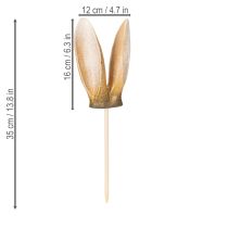 tételeket Húsvéti díszek, nyuszifülek, nosztalgikus kerti karók a kert húsvéti szépítéséhez, 35 cm, 2 darab