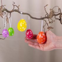 tételeket Húsvéti tojások akasztásra, vegyes színek, 6 cm, 12 darab