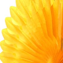 Virágdísz fogas méhsejt papír sárga Ø40cm 4db