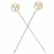 tételeket Gyöngyfejű kitűzők, pezsgőszínű, Ø10mm, 60mm