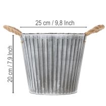 tételeket Növénycserép, díszes kaspó fogantyúkkal, fém kaspó ültetéshez Ø25.5cm