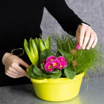 tételeket Lemezből készült virágtartó, tavaszi dekoráció a nappaliba, 25 cm, 3 darabos
